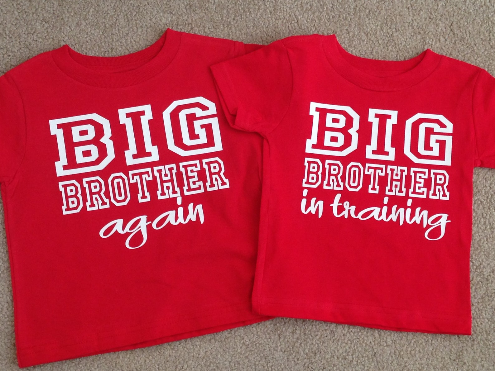 Big Brother shirt Set Of 2 Big Brother Shirts Again And In | Etsy