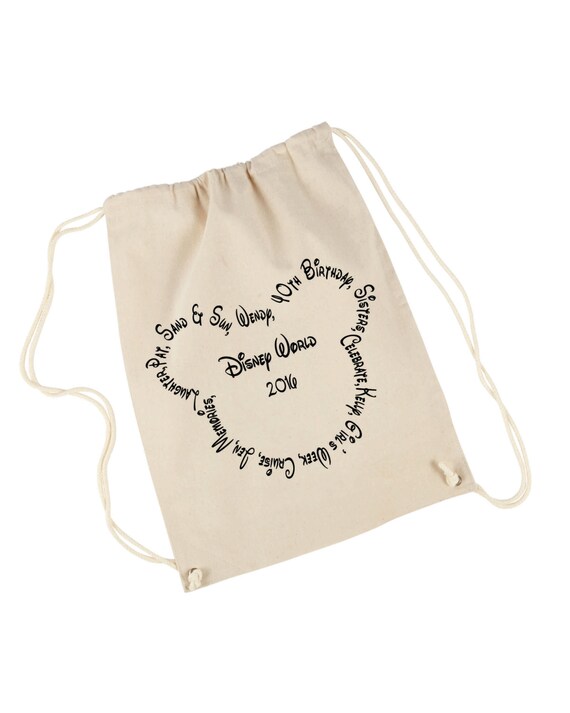 disneyland drawstring bag