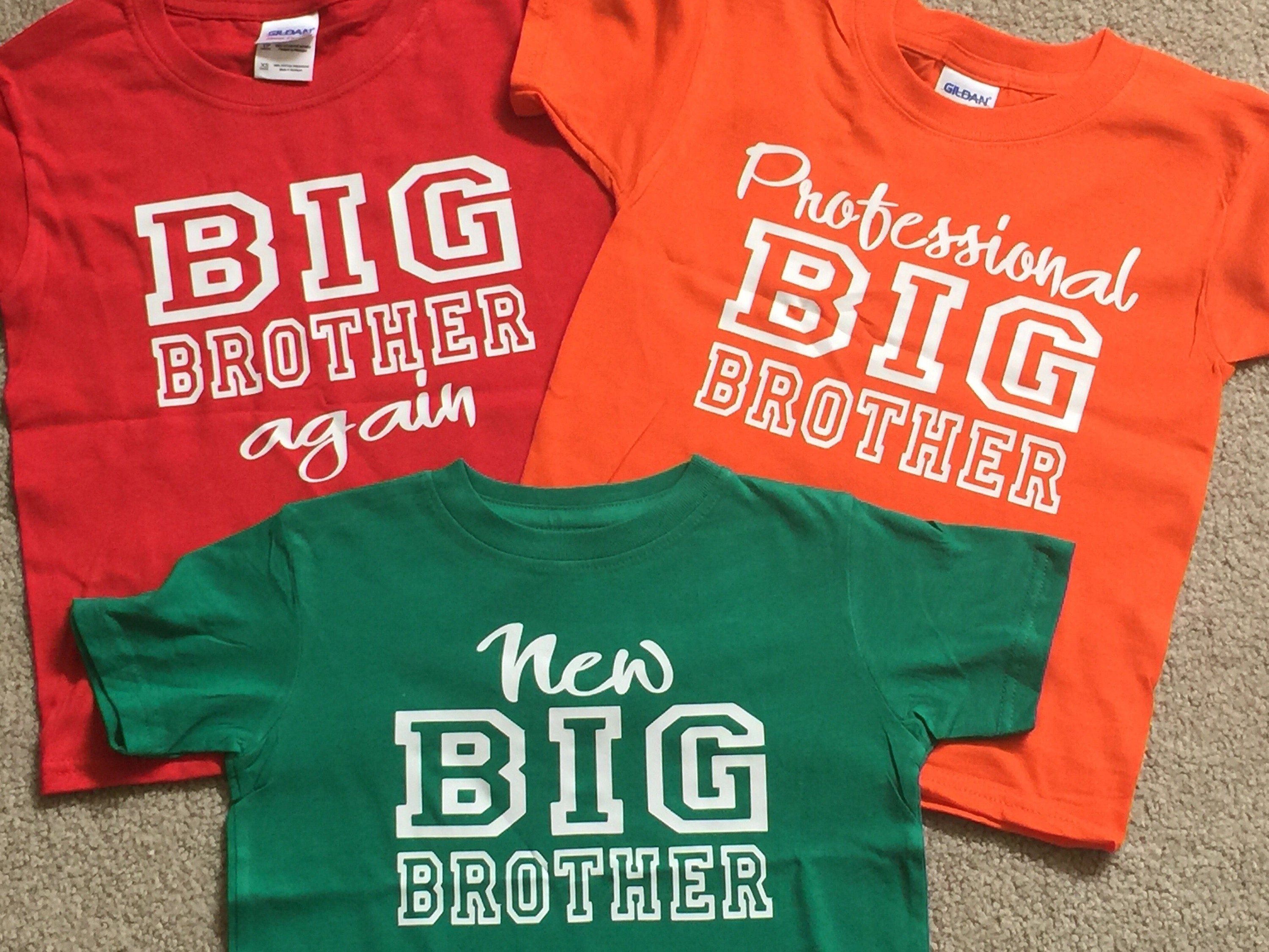 Set of 3 Big Brother Shirts Sibling Shirt Gifts Best Biggest Etsy
