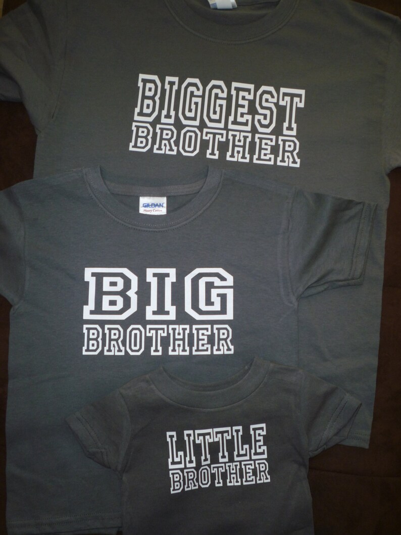 Funny Set of 3 Brother Shirts Oldest Brother Middle Brother Etsy