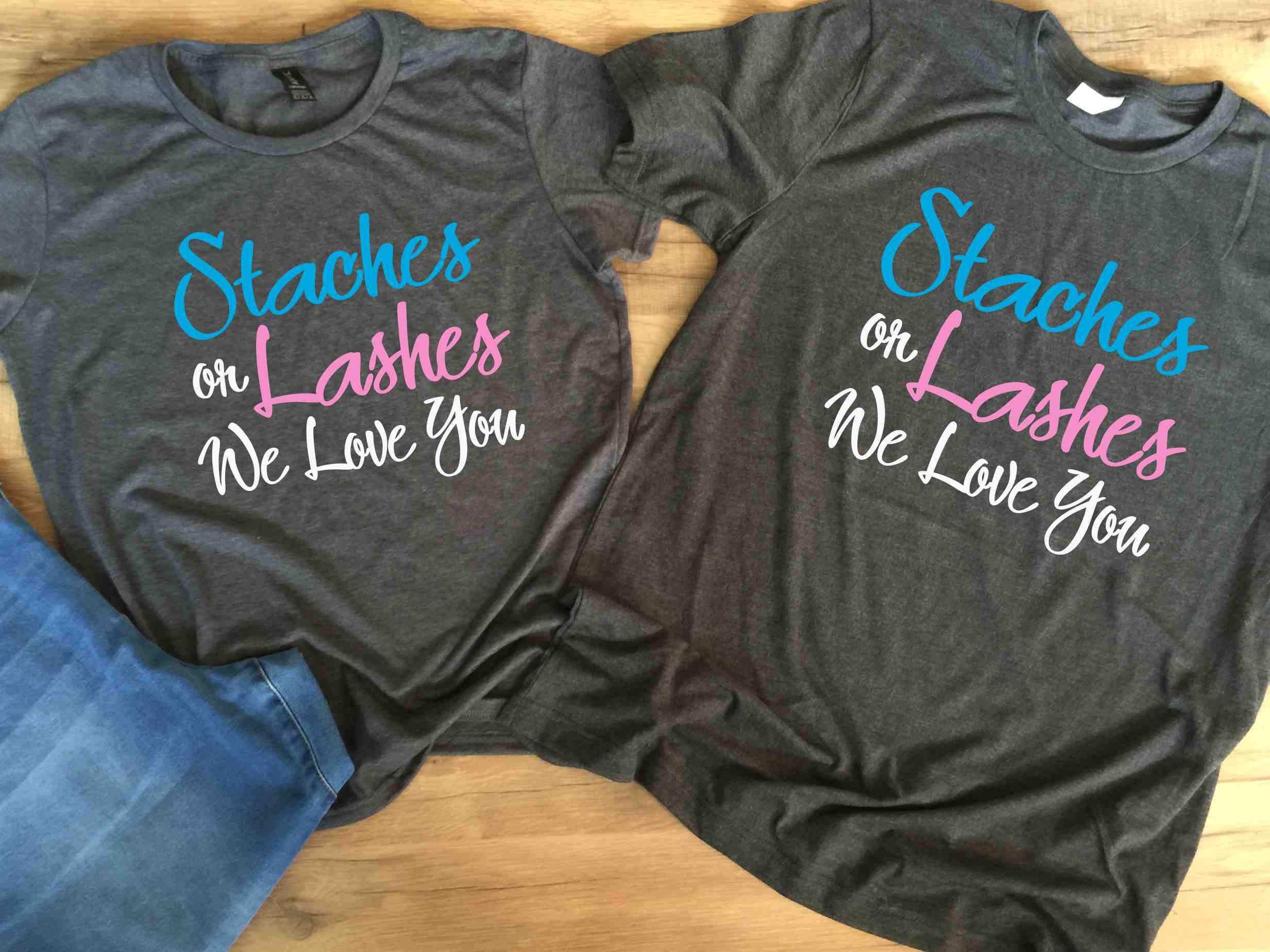 Gender Reveal Shirt For Grandparents Staches Or Lashes We Love Etsy gender-reveal-shirt-for-grandparents-staches-or-lashes-we-love-etsy