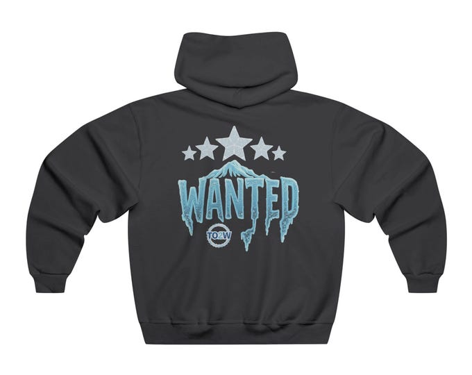 Stay Frosty Hoodie, Wanted Design Sweatshirt, Men's NUBLEND® Pullover, Cool Winter Top, Unique Gift for Him, Trendy Sweatshirt for Men