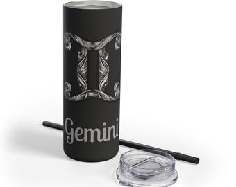 Custom Gemini Zodiac Sign Tumbler, Horoscope Astrology Tumbler, Spiritual Awakening Constellation Drinkware For Gemini