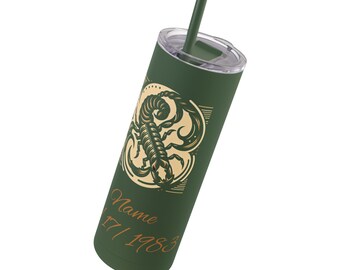 Scorpio Zodiac Sign Tumbler, Custom Astrology Tumbler, Spiritual Awakening Scorpio Sign
