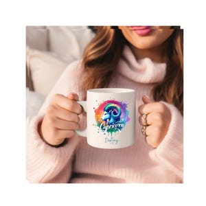 Capricorn Custom Zodiac Sign Coffee Mug Astrology Birthday Gift Horoscope Teacup