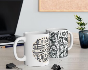 4th of July Coffee Mug, Independence Day Coffee Mug, July 4th Freedom Teacup, Holiday Drinkware, Memorial Day Gift, American Flag