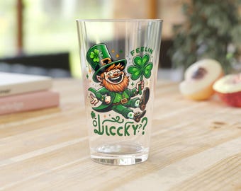 Saint Patrick's Day Pintglas, 473 ml - Shamrock ölmugg, högtidsfirande, lyckosam irländsk gåva, St. Patty's Day festdekor, klöver