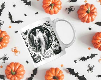 Ghost Coffee Mug: Spooky Halloween Drinkware