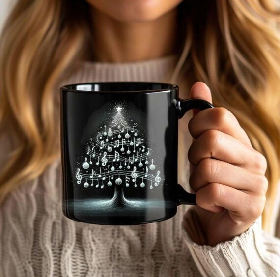 Christmas Carols, Christmas tree Coffee mug, Holiday Gift, Christmas  Decorations, Christmas Time Teacup, Hot Chocolate mug