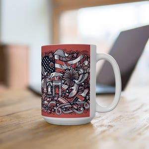 American Independence 4th of July Cup, Veterans Day Gift, American Flag Coffee Mug, Independence Day Gift, Patriotic Mug, Gift For Soldiers