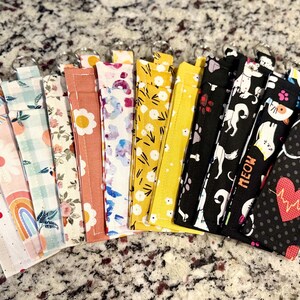 Handmade Cotton Fabric Pen Holder with Keyring