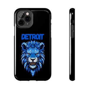 Detroit Lions iPhone Case- Game Day Gift for Men, NFL Game day Accessories Protective Case, Motor City Grit, Football Christmas Gift for Men