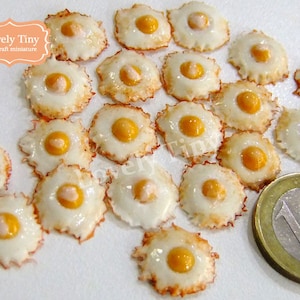 20 Stück Puppenhaus Miniatur Fried Eier: Asiatischer Stil kostenloser Versand!