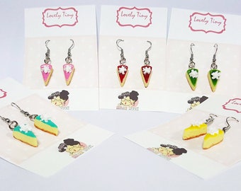 A pair of 7 Days Cheese Cakes Earrings, choose 1 color from 7 colors