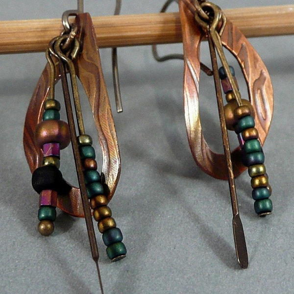 Copper Tribal Earrings