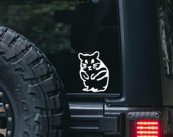 J.E.Products 5in Hamster Sticker for Trucks, Cars, laptops, & More.
