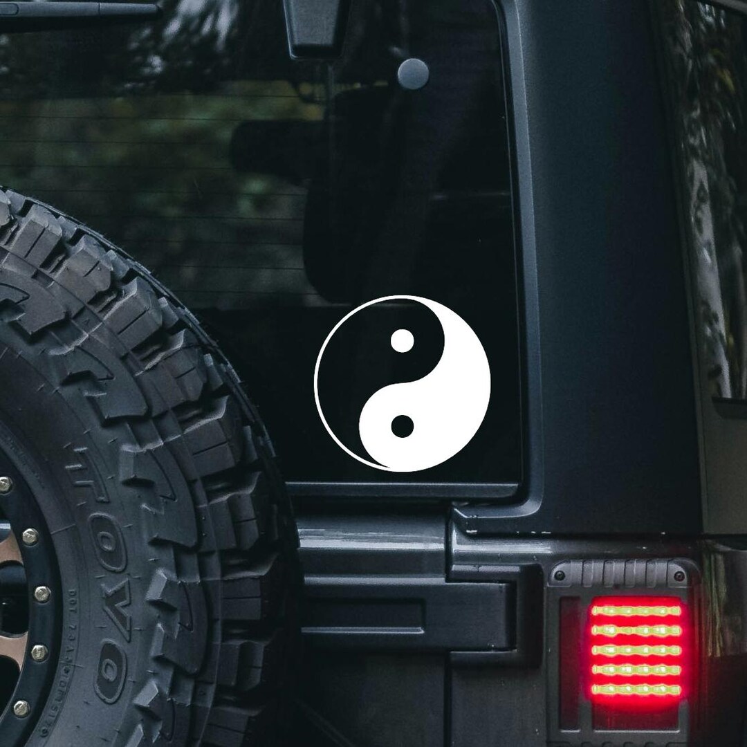J.e.products 5in Yin and Yang Sticker for Trucks, Cars, Laptops, & More ...