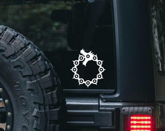 J.E.Products 5in 7 Deadly Sins Meliodas Symbol Sticker for Trucks, Cars, laptops, & More.