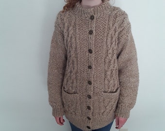 Cable knit cardigan