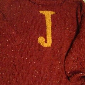 Custom hand knit Weasley Sweater image 2