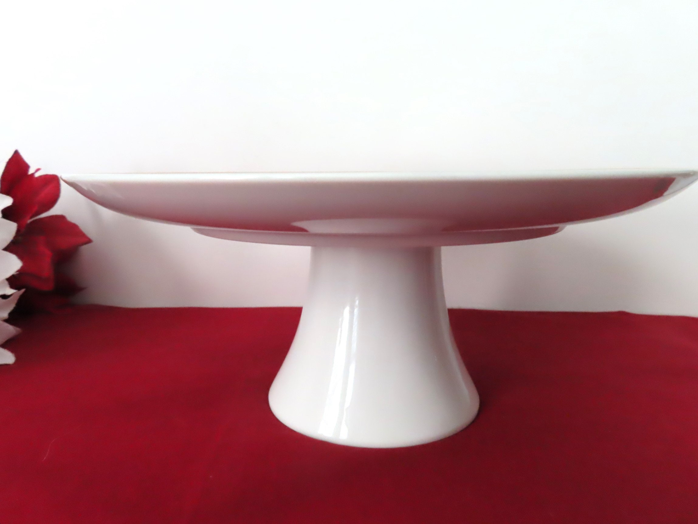 Vintage Christmas Pedestal Cake Stand Christmas Dessert Etsy