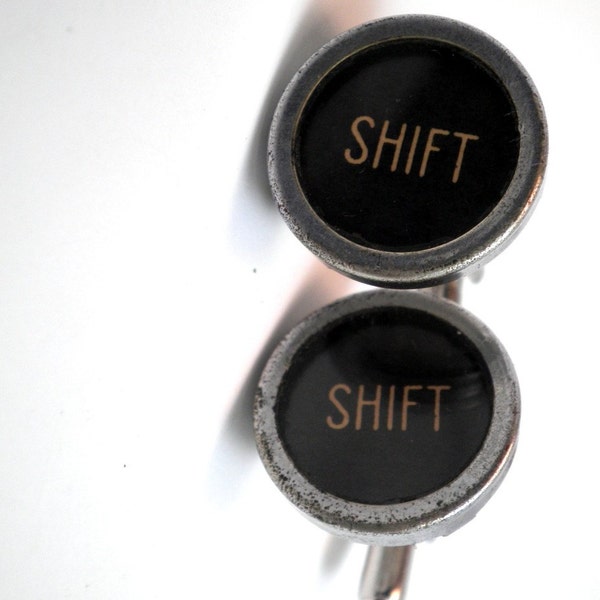 Cuff Links - Smith Corona Typewriter Keys - Shift