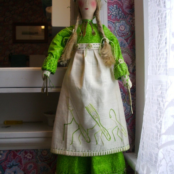 Handmade Primitive  Doll  24" - Sylvia's Silverware
