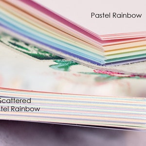 Rainbow Journal A7 Handbound Leather Wrap Blank or Lined Book 4 x 3 Custom Pastel Multi Colour Pages bridesmaid gift image 6