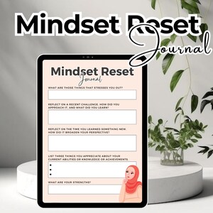 Mindset Reset Journal, A4 Downloadable PDF for Personal Growth, Ideal Self-Improvement Gift for Friends and Family, Mindfulness Lovers