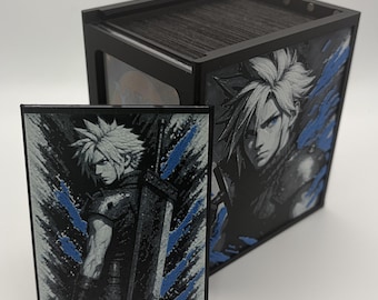 Final Fantasy - Cloud Strife MTG Commander Deck Box with Magnetic Lid