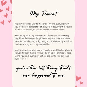 Carta del día de San Valentín