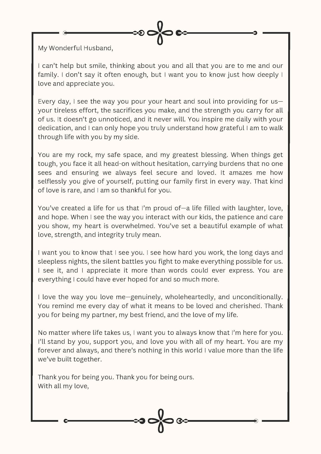 Love Letter to Husband - Etsy