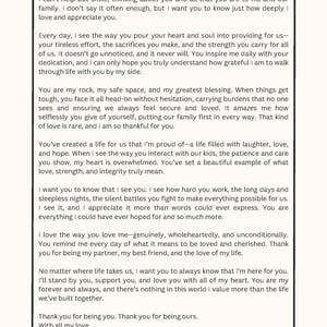 Carta de amor a mi esposo