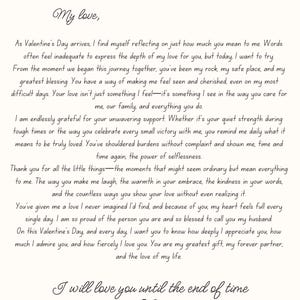 Carta de San Valentin para mi esposo