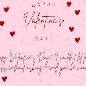 Valentines Day Letter-Will You Be Mine?