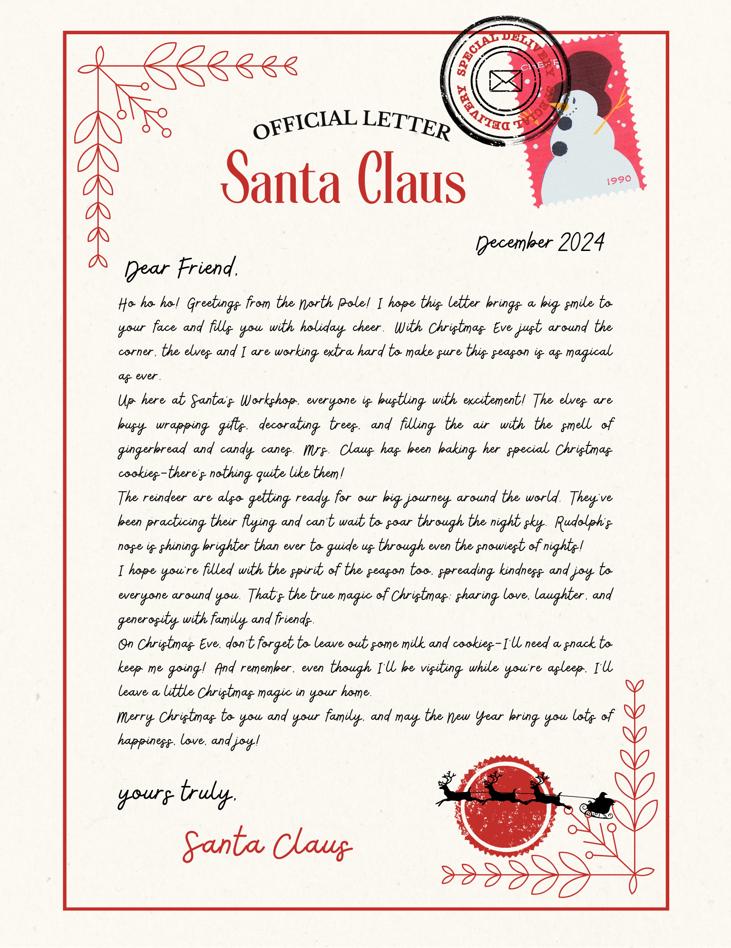 Santa Letter Etsy