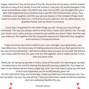 Carta de San Valentin a mi esposa