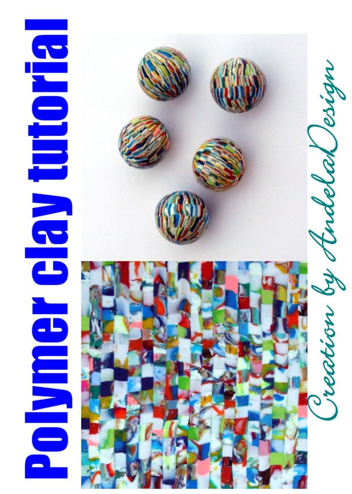 New, Polymer Clay Tutorial, Colorful Patterns , Ebook ,PDF, Polymer ...