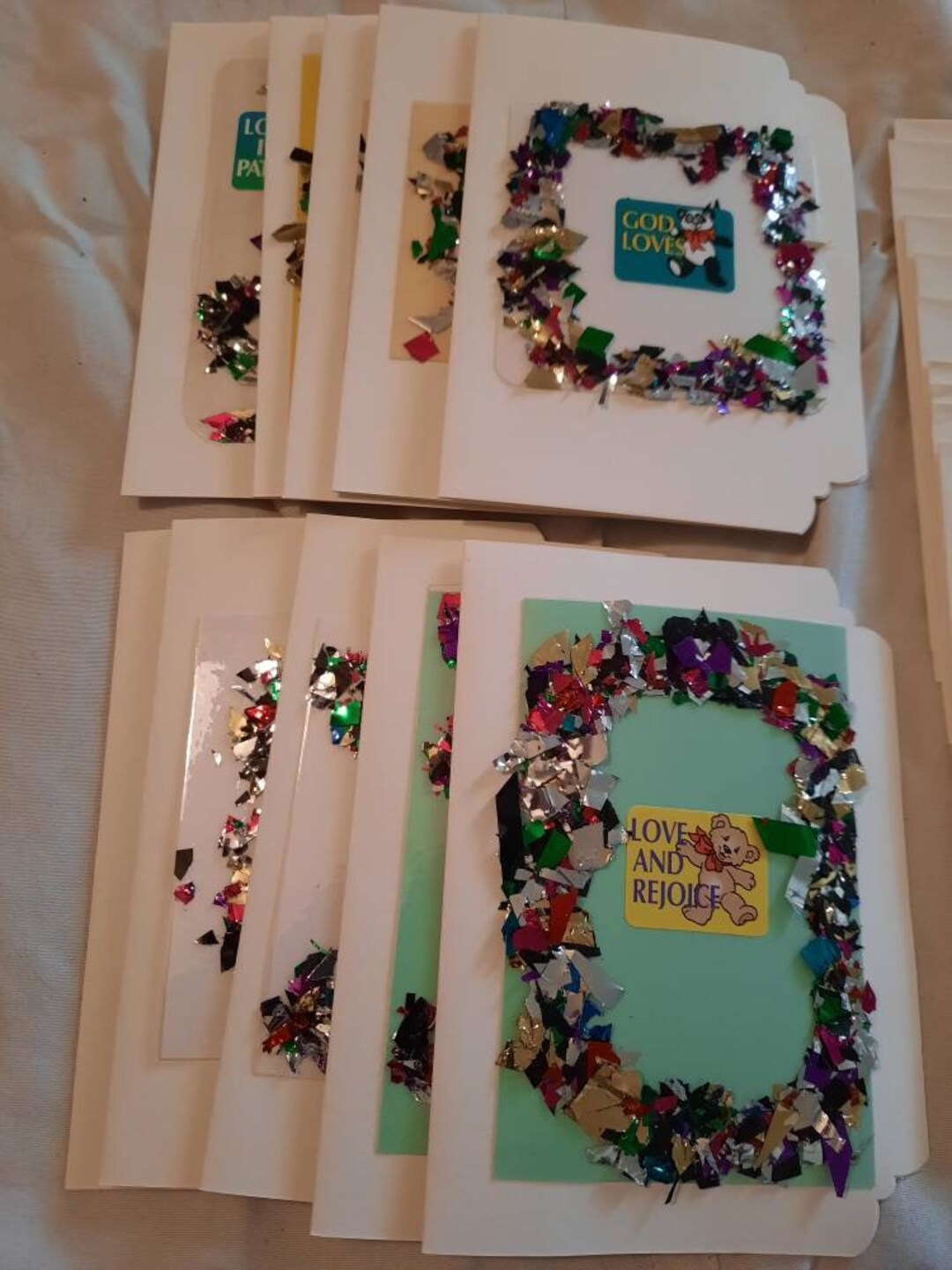 Confetti Note Cards Handcrafted Note Cards Etsy