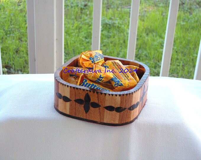 Candy Dish, Wood Candy Dish, Woodburned Candy Dish, Ready to Ship