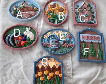 Garden magnets, handpainted magnets