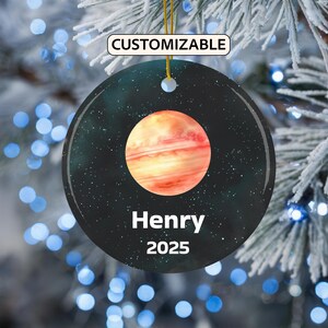 Personalized Jupiter Ornament, Solar System Ornament, Jupiter Lover Gift, Science Teacher Gift, Astronomy Gift, Boy Gift, Gift for Grandson