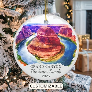 Personalized Grand Canyon Christmas Ornament, Grand Canyon Travel Souvenir Ornament, Personalized Arizona Christmas Ornament, Arizona Gift