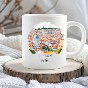 Personalized Lisbon Coffee Mug, Custom Lisbon Mug, Personalized Portugal Coffee Mug, Custom Portugal Mug, Portugal Gift, 11 oz Custom Mug