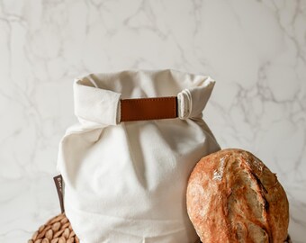4Pcs Linen Bread Bags Reusable Drawstring Bread Bag BPA Free Washable Homemade Bread Storage Bag Sourdough For Bakers Kitchens