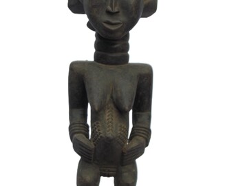 【アフリカンアート】ルバ族（Luba）キフウェベ様式 木彫りマスク 15cm African Statue Luba Hemba Tribe Carved Wood Statue Congo - Etsy