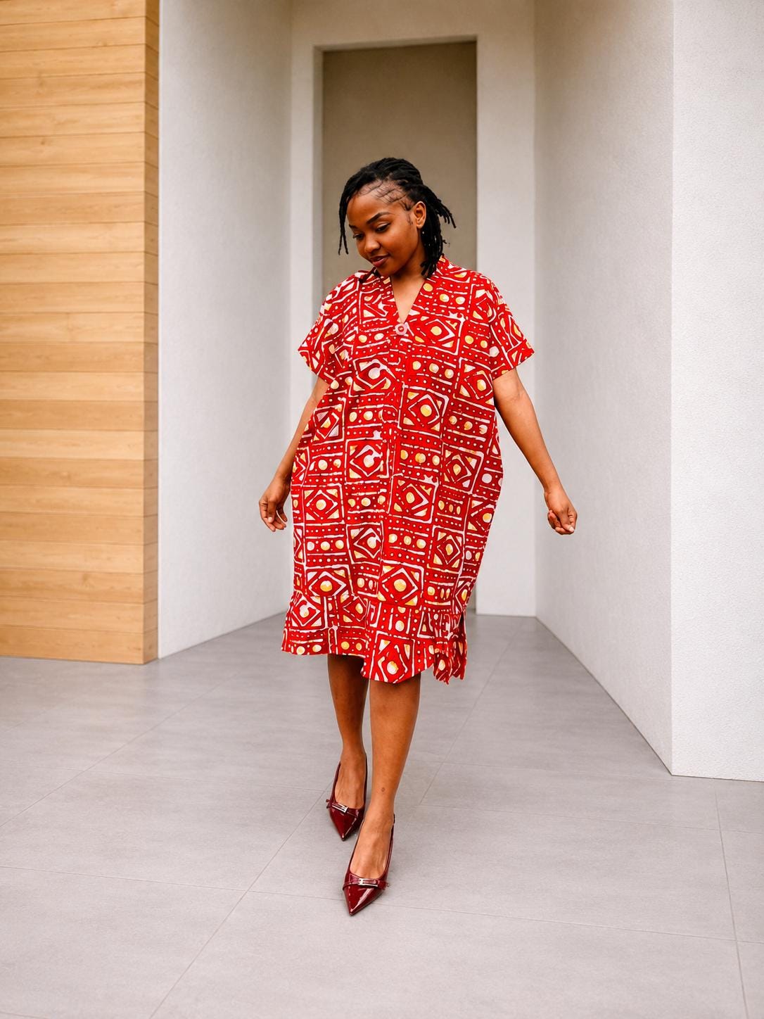 red floral cotton dress Orange Maxi – Fuchsia Length 50 V Black Gold Velvet One Women-Casual-Dress Väri:Sumu