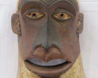 Original Makua Tribe Vintage Tanzania Primitive Mask Africa Wood