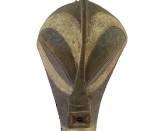 Vintage Lulua Tribe Mask DRC Congo Africa Original Wood Art
