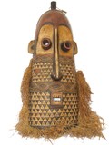 Rare Mbole Long Nose Mask – 15" Brown Wood – Congo DRC Primitive Ethnographic Art product logo